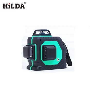 HILDA 12 Line 3D laser level 360 Vertical And Horizontal Laser Level Self-leveling Cross Red Line 3D Laser Level Professional