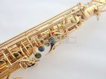 E alto DHL Fedex Free 802 Gold-plated alto saxophone Selmer Brands France Henri sax E Flat musical instruments professional E f