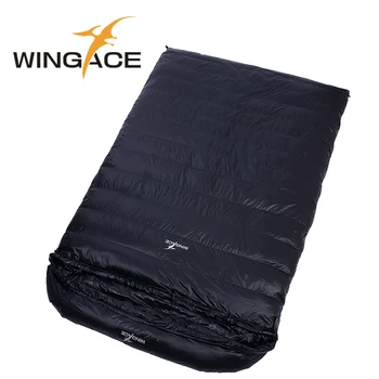Fill 2000G Goose down ultralight camping sleeping bag outdoor envelope Travel sleep adult Winter sleeping bag for 2 people