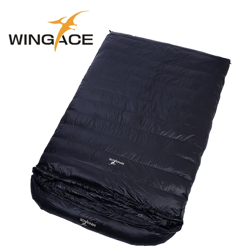 Fill 2000G Goose down ultralight camping sleeping bag outdoor envelope Travel sleep adult Winter sleeping bag for 2 people