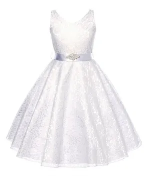Retail Wedding Bridesmaid girl dress autumn butterfly Sequins Belt dresses girl clothes children baby girl dress kids