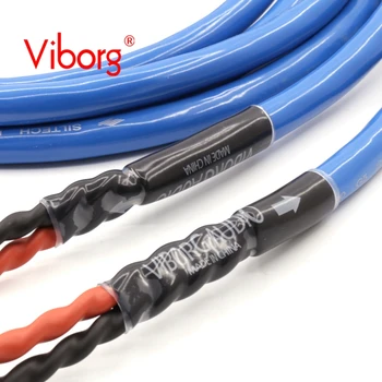 Viborg Siltech LS-180 OFC silver plated audio Speaker cable with CMC Banana Connector hifi speaker cable