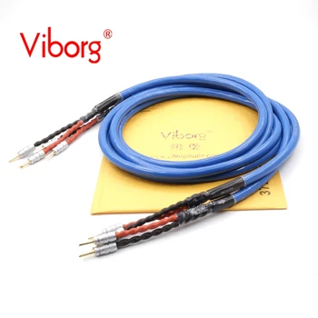 Viborg Siltech LS-180 OFC silver plated audio Speaker cable with CMC Banana Connector hifi speaker cable