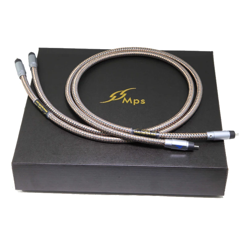 HiFi MPS M-9R HiFi 99.99997% OCC 24K rhodium Plated Plug connector RCA audio cable DVD CD DAC amplifier Audio cable