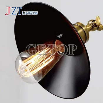 T American Country Style Iron Pipe LED Lamp Vintage Wall Lamp Diameter 22cm 110V/220V E27