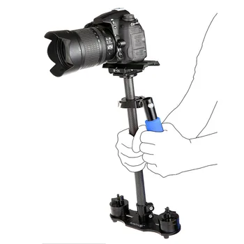 Mini Handheld Handle Grip Camera Stabilizer for Canon Nikon Sony Pentax DSLR Camcorder DV with Quick Release Plate Carbon Fiber
