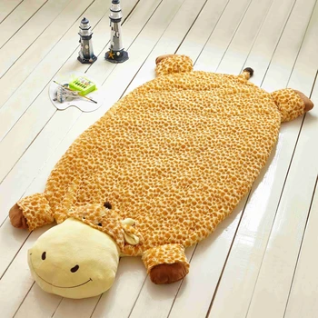 Papa&Mima cartoon lovely giraffe high end plush multifunctional summer nap blankets bedsheet carpet mat pillow 160x82cm toys
