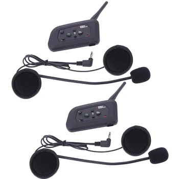 4 pcs V4 1200M 4 riders interphone full duplex bluetooth intercom headset for motorcycle helmet with FM radio function