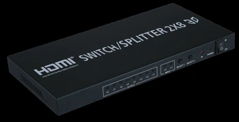 8/10/12 Bits HD 4K HDMI Splitter HDMI Matrix 1.4b 3D 2x8 HDMI Switch/Splitter 3840X2160/30HZ with Remote control For TV BOX DVD