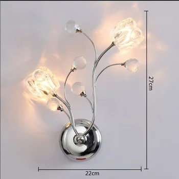 T Crystal Flower Fashion Wall Lamps Modern Creative LED Simple Modern Lamps For Bedroom Aisle Corridor Home Lighting DHL FREE