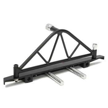 1/10 RC Crawler Metal Rear Bumper with Spare Tire Carrier LED for Axial SCX10