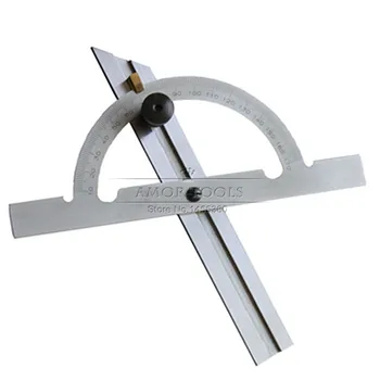 10-170 Degree Adjustable Angle Protractor Stainless Steel Angle Gauge Tools Caliper Measuring Tools