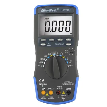 HoldPeak HP-760H True RMS Auto Ranging Digital Multimeter Meter with Min Max Value Frequency/Temperature/Capacitance Test
