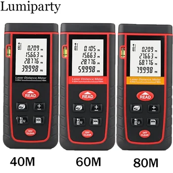 Lumiparty 100M Laser Rangefinder Tape Measure 40M 60M 80M Trena LASER Roulette Digital Laser Distance Meter Measuring Range