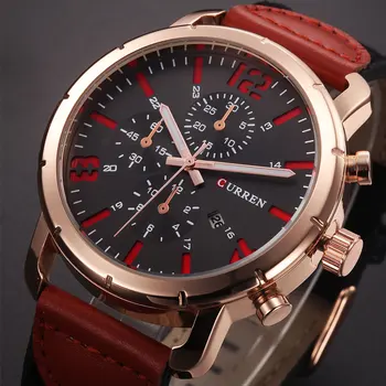 Relogio Masculino CURREN Men Watches 2016 Top Luxury Popular Brand Watch Man Big Dial Quartz-Watches Men Clock Men's Watch