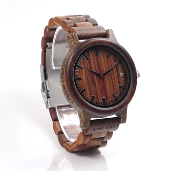 BOBO BIRD Brand M17 All Wooden Watch Men Casual Luxury Wood Strap Wristwatches Gifts Watch reloj masculino