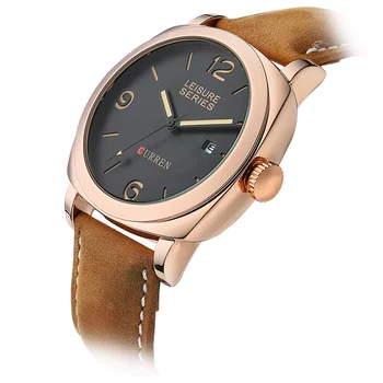 Original CURREN Top Brand Men Sport Luminous Quartz Watch Waterproof Leather Watches Male Wristwatches relogio masculino 8158