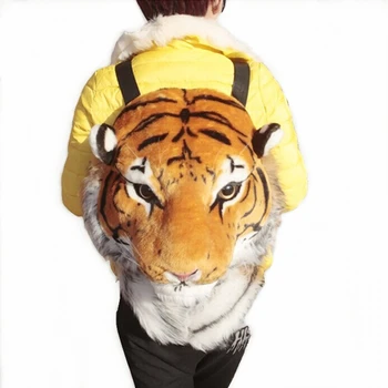 2016 Women Fashion Animal Printing Backpack 3D Tiger Head Backpack Men Travel Bag Cute School Bag for Teenager Girls Boys A0118