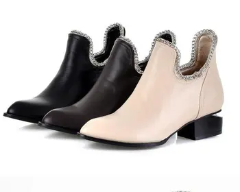 ENMAYER New Fashion Women Ankle Boots Platform Boots For Women Summer Shoes Boots
