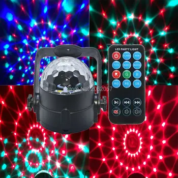 3W remote control RGB crystal magic ball soundlights DJ disco party music ball light laser light projector stage effect lighting