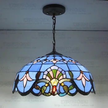 Tiffany Baroque Stained Glass Suspended Luminaire E27 110-240V Chain Pendant lights Lighting Lamps for Home Parlor Dining Room