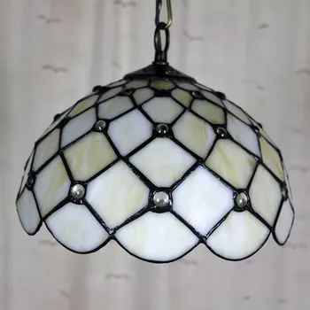 12inch Tiffany Baroque Stained Glass Suspended Luminaire E27 110-240V Chain Pendant lights for Home Parlor Dining Room
