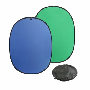 DHL 1.5*2m Collapsible Reflector Green/Blue Popup Backdrop Reversible Studio Screen Background Oval Reflector