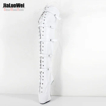 Jialuowei Lace up buckles Ballet Boots 18cm/7