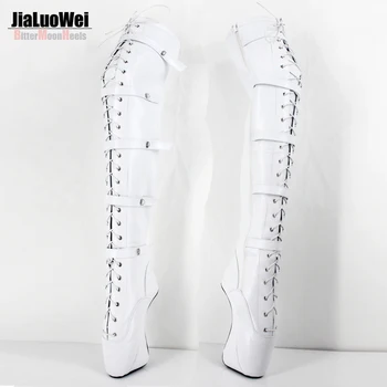 Jialuowei Lace up buckles Ballet Boots 18cm/7
