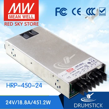 Genuine MEAN WELL HRP-450-24 24V 18.8A meanwell HRP-450 24V 451.2W Single Output with PFC Function Power Supply
