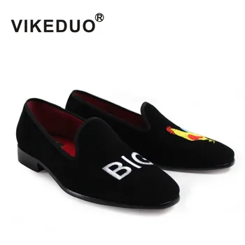 2017 New fashion men party and wedding handmade shoes black Loafers suede Genuine leather Shoes exclusive design shoes