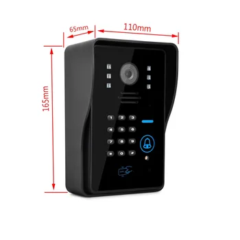 7 inch video door phone door bell system IP64 waterproof IR camera video door bell intercom access control system