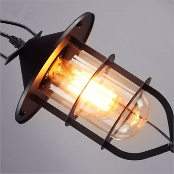 Edison Loft Vintage Tungsten Boat Glass Iron Pendant Lights for Cafe Bar Restaurant Aisle Balcony Dining Room Couture Droplight