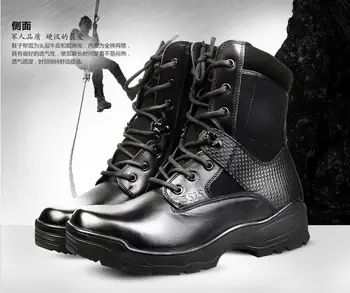 36-46 Men Shoes Army Combat Military Boots Outdoor Shoes Platform High Top Non-slip Lace-up Winter Hiking Boots Desert Boots