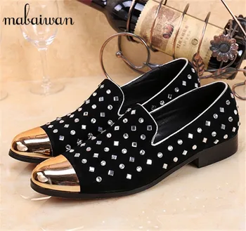 2017 New Fashion Rhinestone Decor Loafers Red Mens Wedding Shoes Slip On Casual Shoes Men Flats Creepers Espadrilles Moccasins