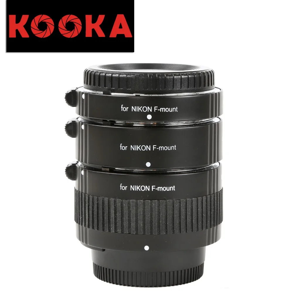 KOOKA KK-N68 Copper AF Extension Tube Set with TTL Exposure Close-up Image for Nikon SLR Cameras (12mm 20mm 36mm)