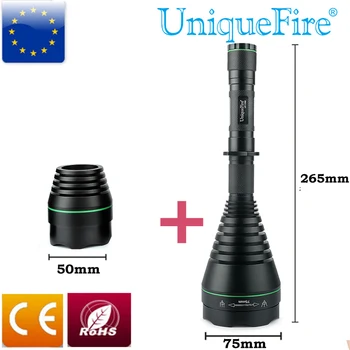 UniqueFire Infrared Shooting Torch UF-1508 T75 850nm Led Hunting Light+50mm Head Part by 1xor 2x18650 Perfect Spotlight For Hunt