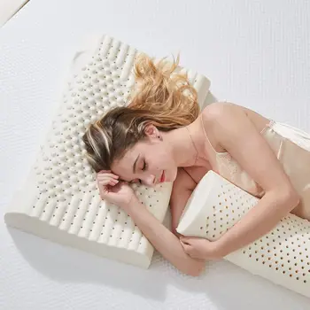 Sleep Nursing Cervical Massage Latex Pillow Size 50x30cm Particles Anti Snoring Neck Pillow Travel Pillow Pillows Almohada