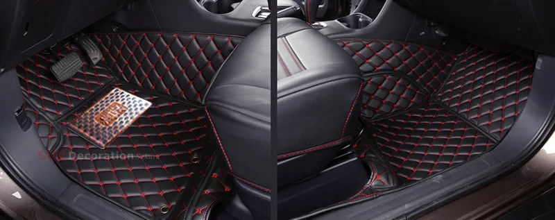 Accessories For Mitsubishi ASX Outlander Sport 2011-2012 Accessories Interior Leather Carpets Cover Car Foot Mat Floor Pad 1set