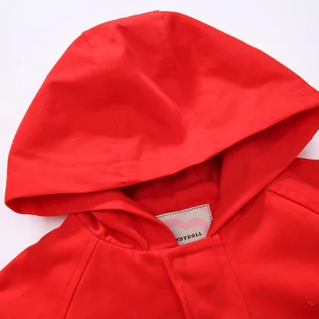 2017 Europe and the United States fashion color hooded long section of the windbreaker spring new cotton jacket girl red jacket