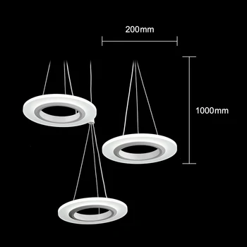 Modern LED Ring Chandelier Light Arcylic LED Chandelier Suspension Lighting Fixture Circle LED lighting