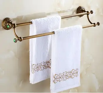 Antique double Towel Bar,Luxury Towel Holder, Towel rack Solid Brass Made Bathroom Accessories Towel Rail