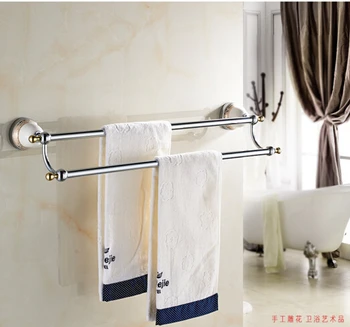 Double Towel Bar,Towel Holder, Towel rack Solid Brass Made Gold Finish