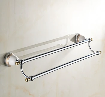 Double Towel Bar,Towel Holder, Towel rack Solid Brass Made Gold Finish