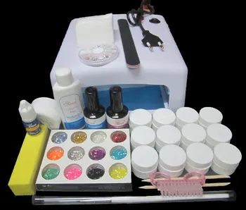 UC-123 Pro Full 36W White Cure Lamp Dryer & 12 Color UV Gel Nail Art Tools Sets Kits nail manicure product