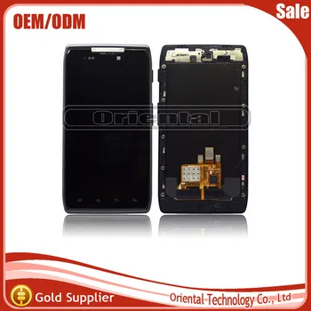 Guarantee Replacement Display For Motorola for MOTO XT910 LCD Touch Screen Digitizer Assembly +frame