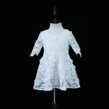Brand mom baby girls bridemaids wedding lace dress family clothes children beach dress kids mother daughter white party dresses