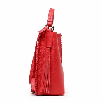 ForUForM Bags Handbags women famous brands 2017 fashion genuine leather bag Tassel top quality large capacity handbag-SLI-267