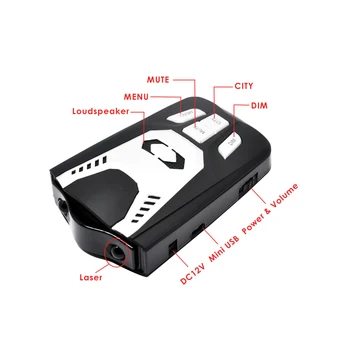 Anti Police Speed Radar Laser Detector with Full Band X K KA Band CT Strelka alarm system for Russian car-detector