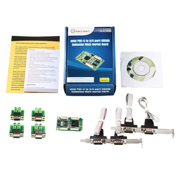 IOCrest High Speed Mini PCI-Express Turn 4 Ports RS422 RS485 Industrial Serial Port Card